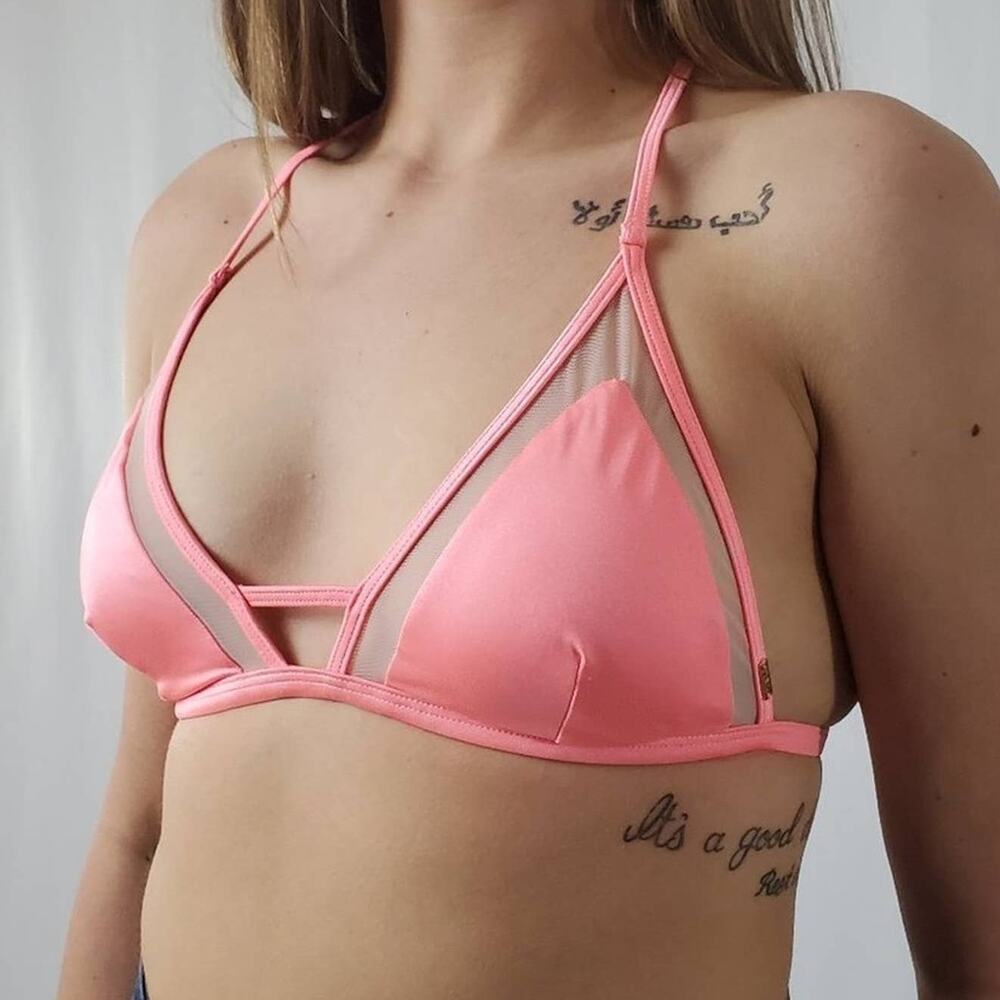 Victoria's Secret PINK Triangle Cut Bikini Suit Top - M - Picture 2 of 8